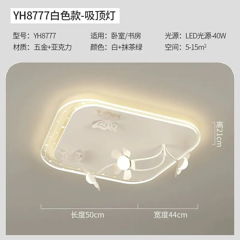 Afralia™ Modern Romantic Bedroom Ceiling Lamp - Cream, Online Celebrity Flower Master Bedroom