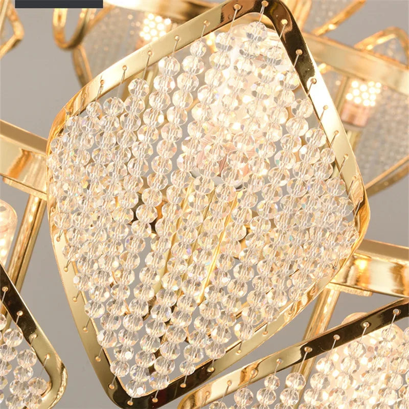 Afralia™ Crystal Chandelier Pendant Light: Modern Luxury Luminaria for Living Room Décor
