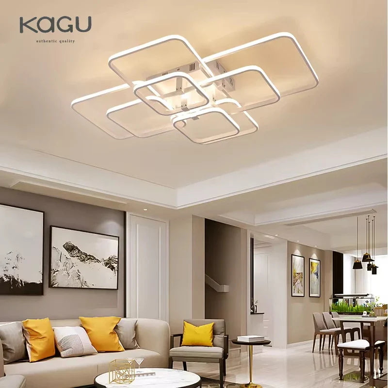 Afralia™ LED Ceiling Light: Modern Dimmable Fixture for Home Living Room, Bedroom, Dining Room