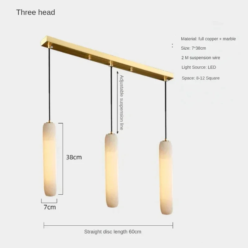 Afralia™ Marble Pendant Light for Bedroom Living Room Dining Room in Modern Luxury Style