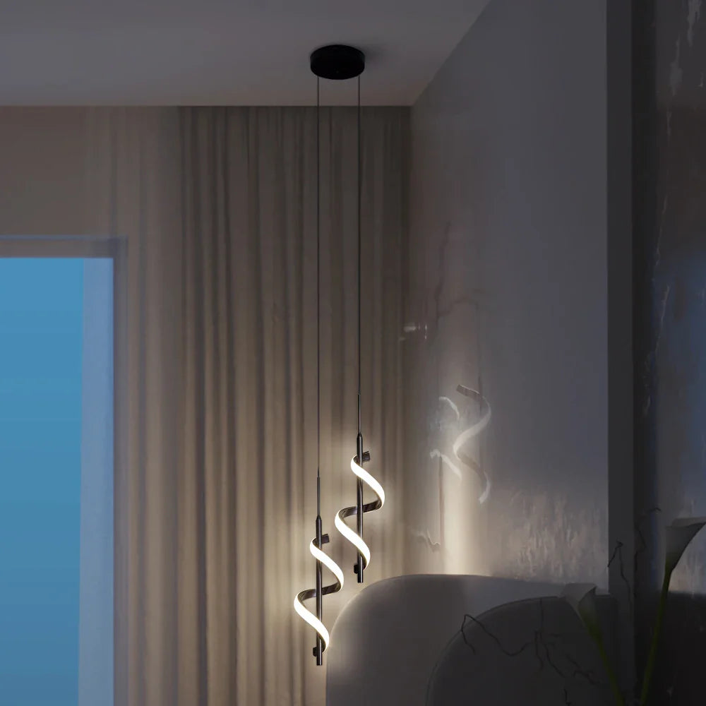 Afralia™ LED Pendant Light for Bedroom Dining Room Bedside Decorative Hanging Lamp
