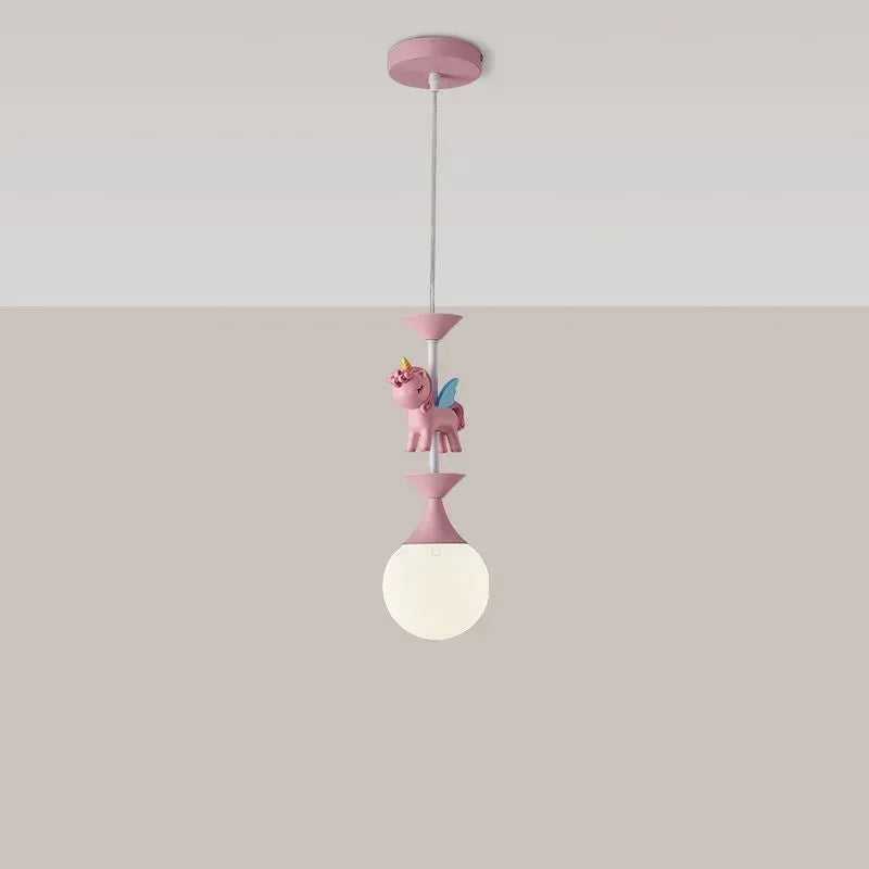 Afralia™ Children Room LED Pendant Light, Modern Minimalist Design for Carousel Bedroom Decor