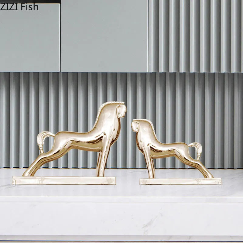 Afralia™ Horse Resin Sculpture Modern Desk Decoration Ornaments Room Decor Aesthetics