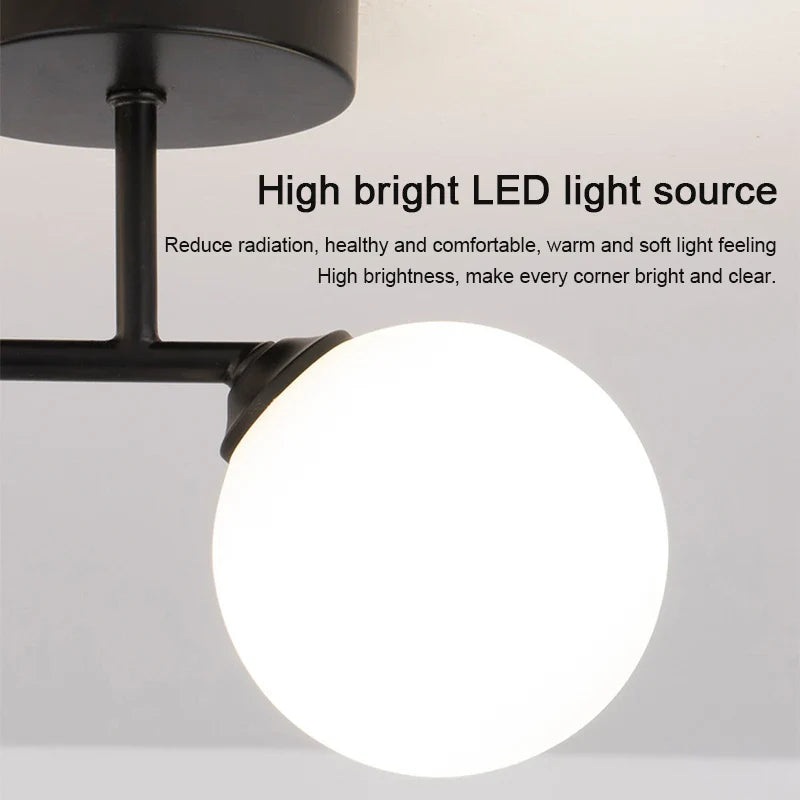 Afralia™ Nordic Ball LED Ceiling Lamp for Home Decor & Interior Lighting