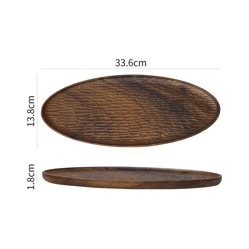 Afralia™ Wooden Plates, Tea Plates, Dinner Plates, Fruit Trays, Household Walnut