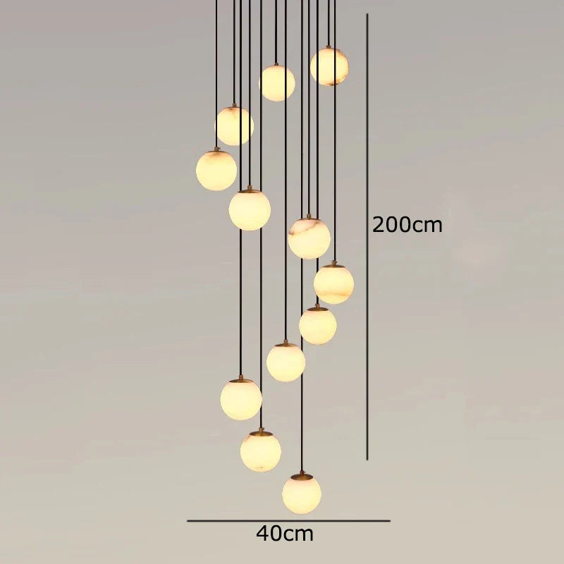 Afralia™ LED Pendant Light Chandeliers for Living Room Staircase Indoor Lighting