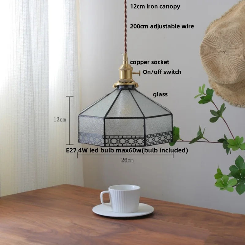 Afralia™ Gray Glass LED Pendant Light Fixture with Adjustable Hang Lamp