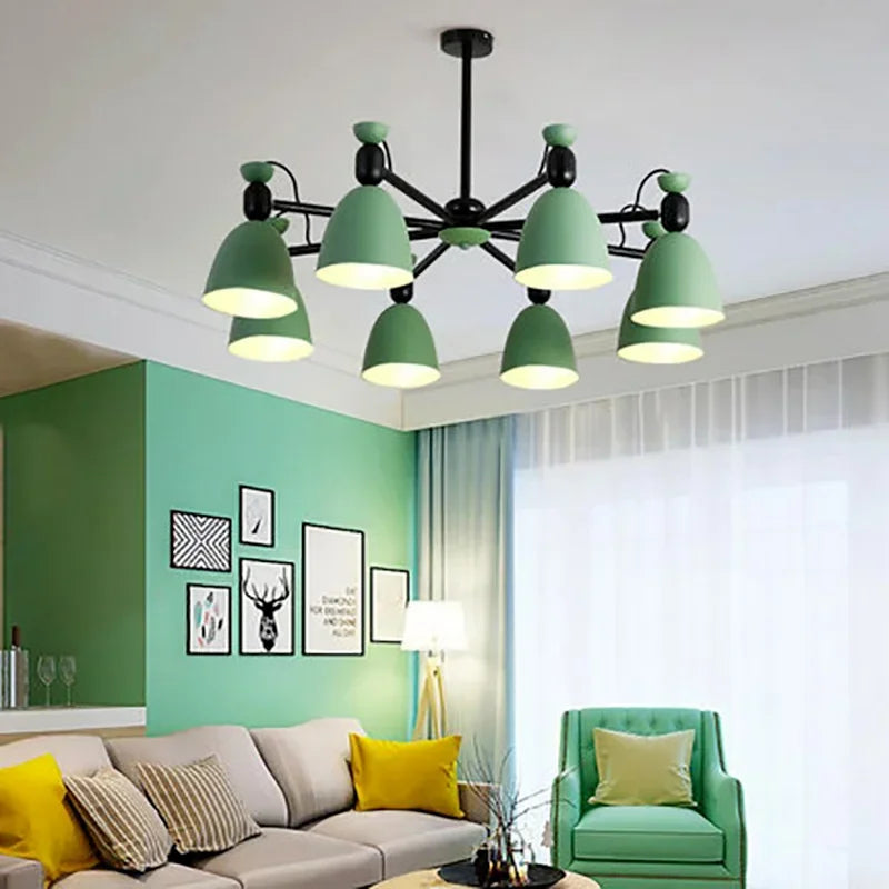 Afralia™ Macarone Wood Chandelier Pendant Lights for Modern Living Room & Bedroom Lighting