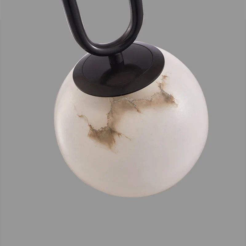 Afralia™ Brass LED Pendant Lights with Natural Marble Finish and Adjustable G9 Bulb