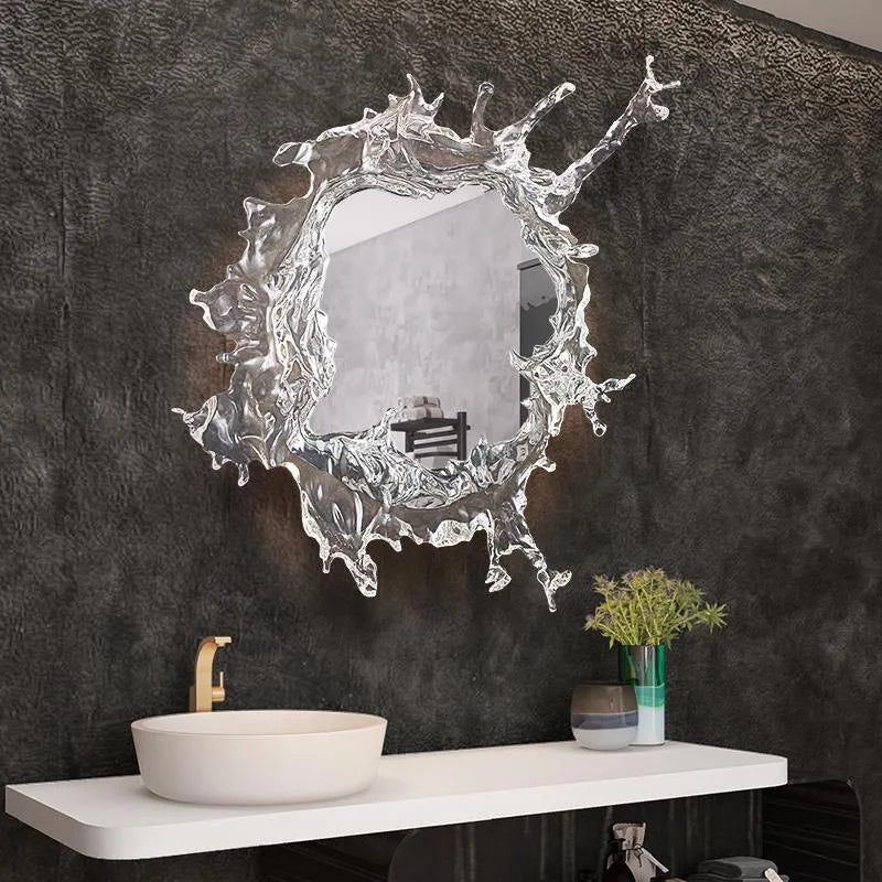 Afralia™ Modern LED Flower Mirror Wall Light for Bathroom Dressing Home Decor