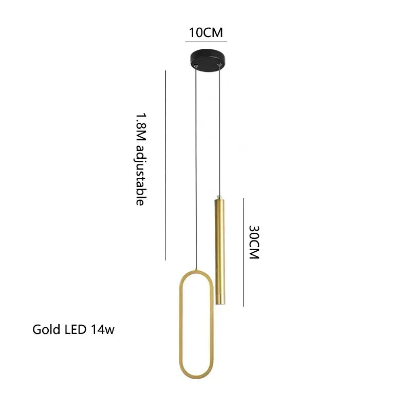 Afralia™ Modern LED Minimalist Chandelier: Nordic Bedroom Pendant Light for Stylish Home Decor