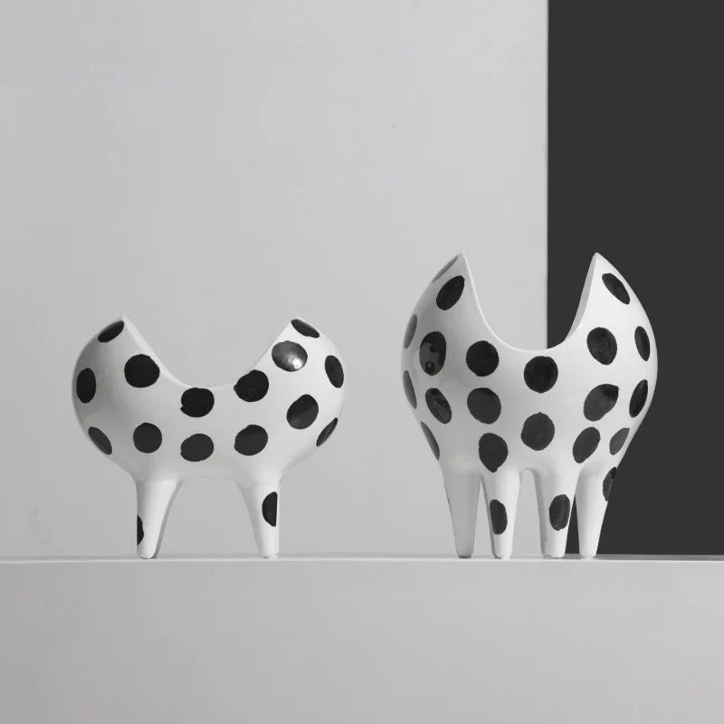 Afralia™ Polka Dot High-legged Pallet Desktop Storage Container