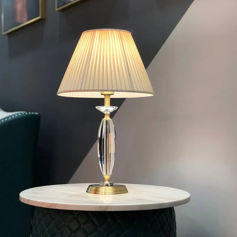 Afralia Crystal Floor Lamp - European Retro Style for Living Room, Bedroom, or Home Decoration