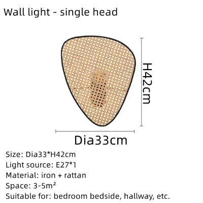 Afralia™ Rattan Art LED Chandeleir for Home & Hotel Decor