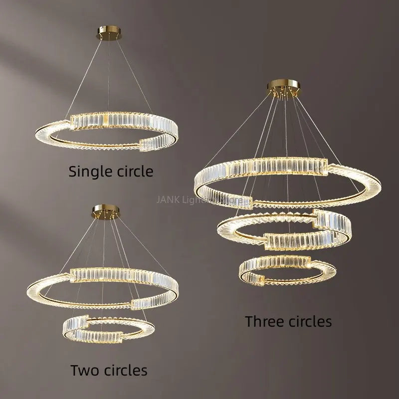 Afralia™ Crystal LED Pendant Chandelier for Home Decor & Hospitality