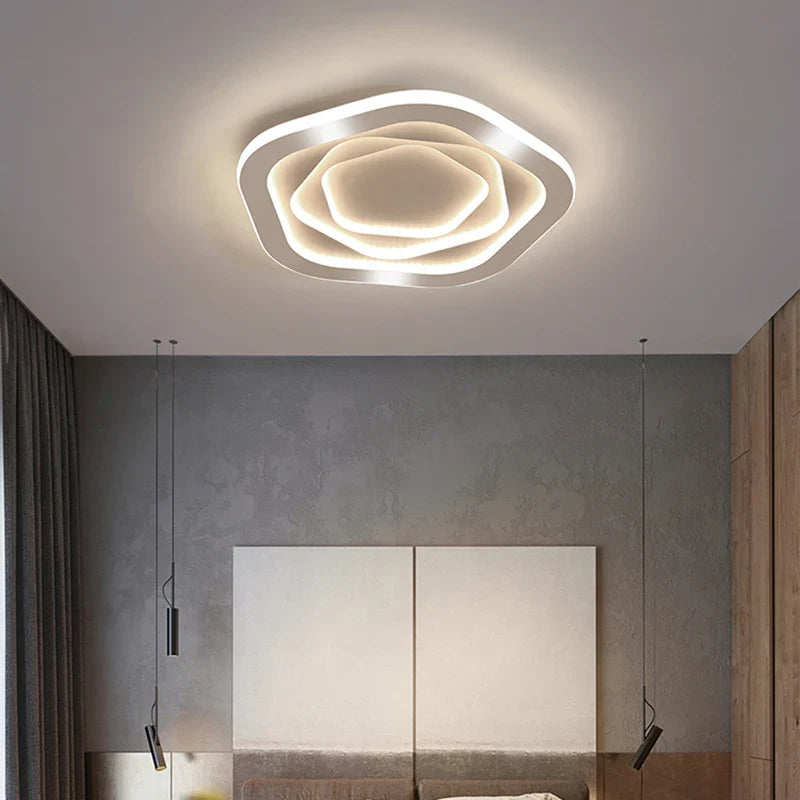 Afralia™ Gold Luxury LED Ceiling Chandelier for Modern Living Rooms, Bedrooms, and Kitchens