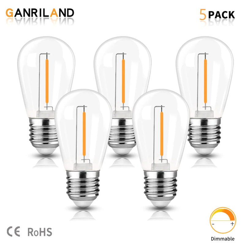 Afralia™ Dimmable LED Filament Bulb Warm White 2700K Shatterproof Waterproof IP44