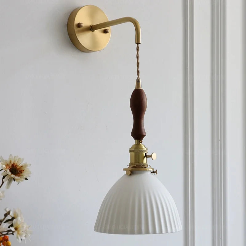 Afralia™ Copper Ceramic LED Wall Lamps - Nordic Modern Design