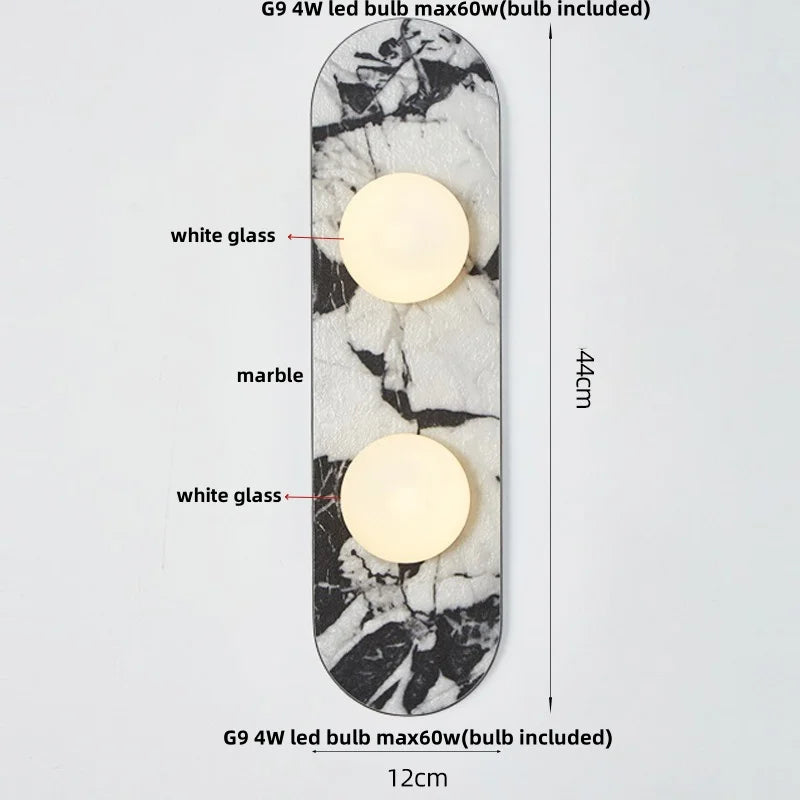 Afralia™ Modern LED Glass Wall Sconce Lamp for Study Cafe Restaurant Bedside