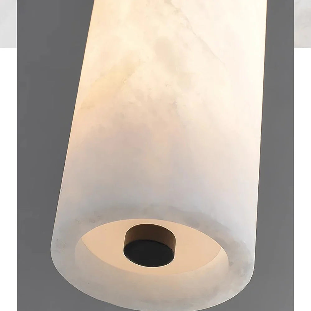 Afralia™ Black Gold Marble Cylinder Pendant Light for Modern Home Decor