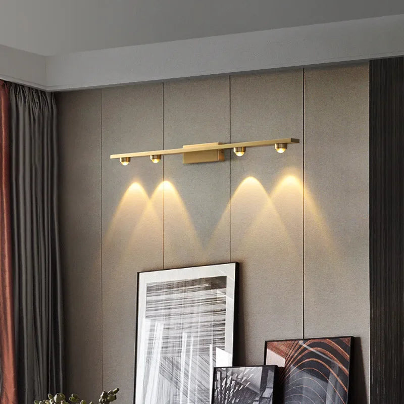 Afralia™ Copper LED Wall Lamp Modern Bedside Reading Indoor Nordic Scone Wall Lamp