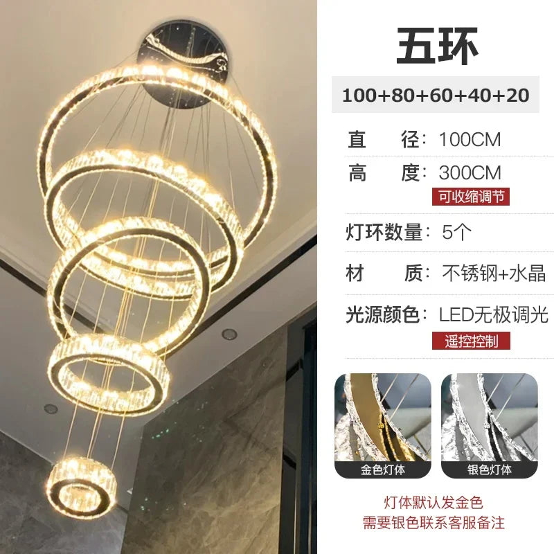 Afralia™ Crystal LED Chandelier for Modern European Style Living Room Lighting