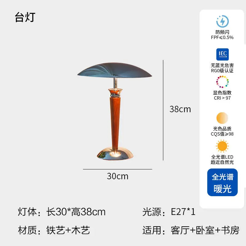 Afralia™ Industrial Desk Lamp Medieval Style Wood/Iron LED Floor Lamp