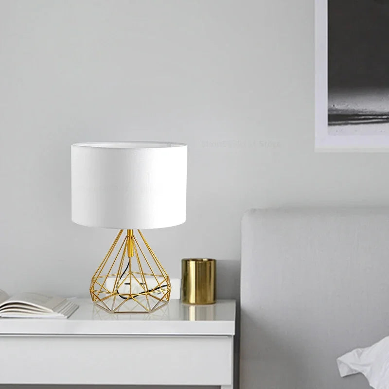 Afralia™ Geometric Table Lamp: Nordic Retro Design for Home Decor & Study Room Lighting