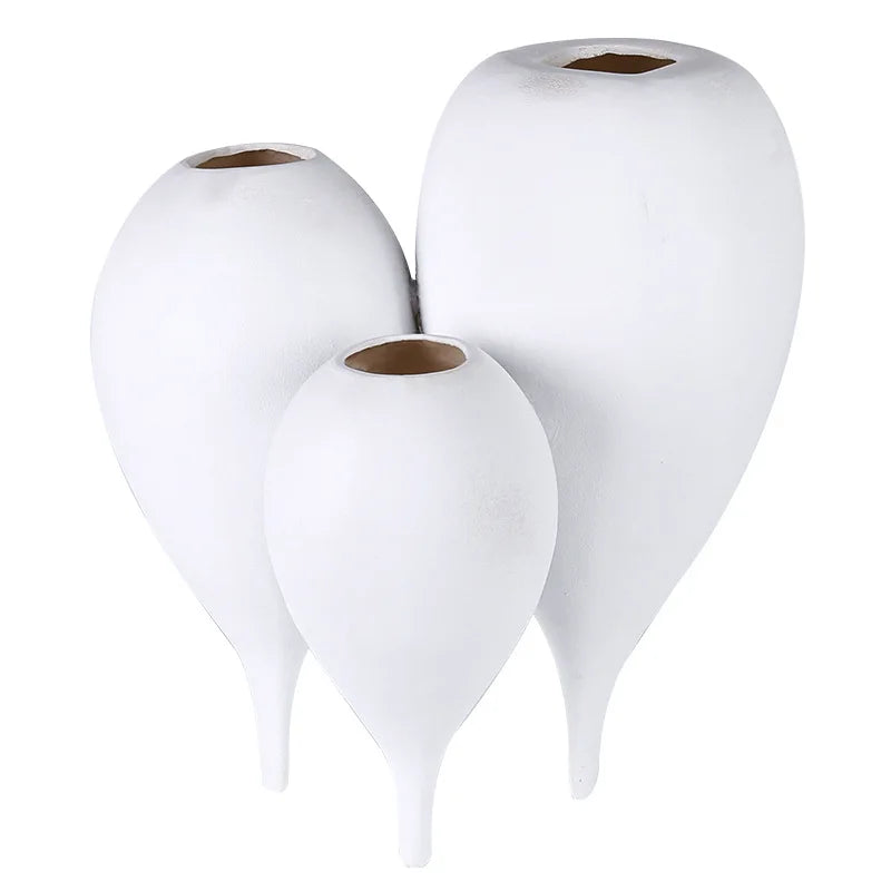 Afralia™ Balloon Geometric Vase Trio for Flower Arrangement Home Decor & Resin Crafts
