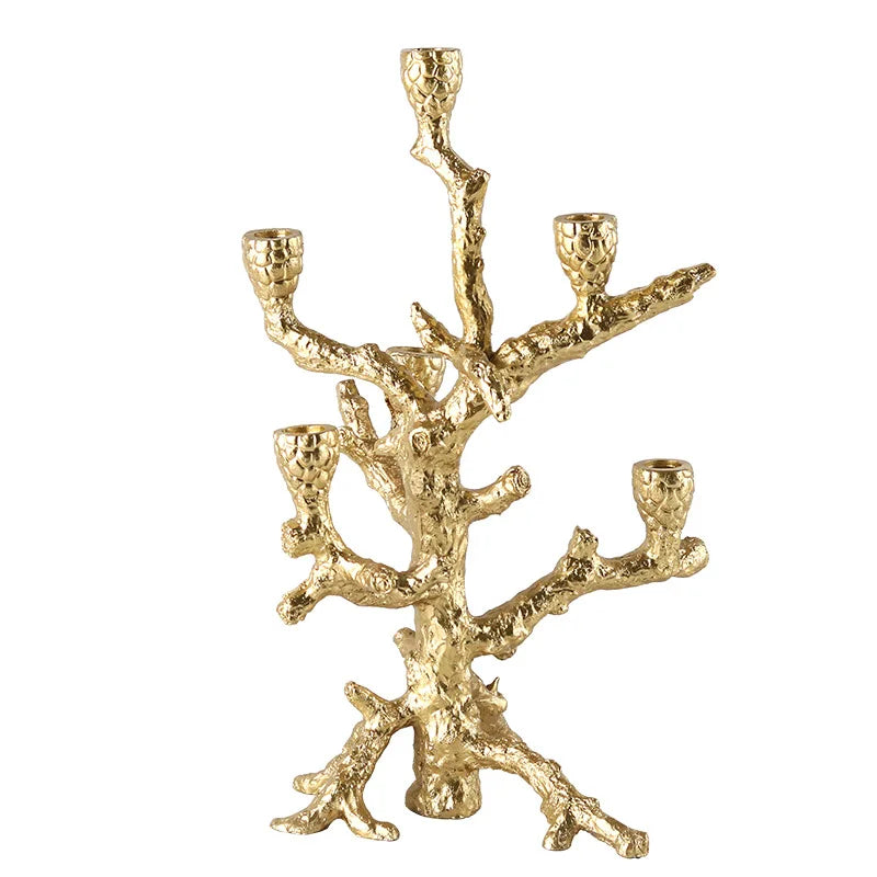 Afralia™ Golden Bough Candelabrum Tree Candlestick Holder for Wedding Decoration