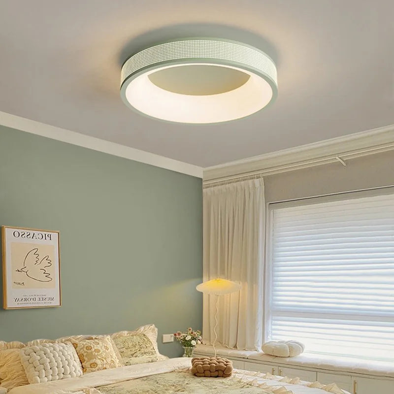 Afralia™ LED Circle Square Ceiling Light - White Green Home Decor for Bedroom and More