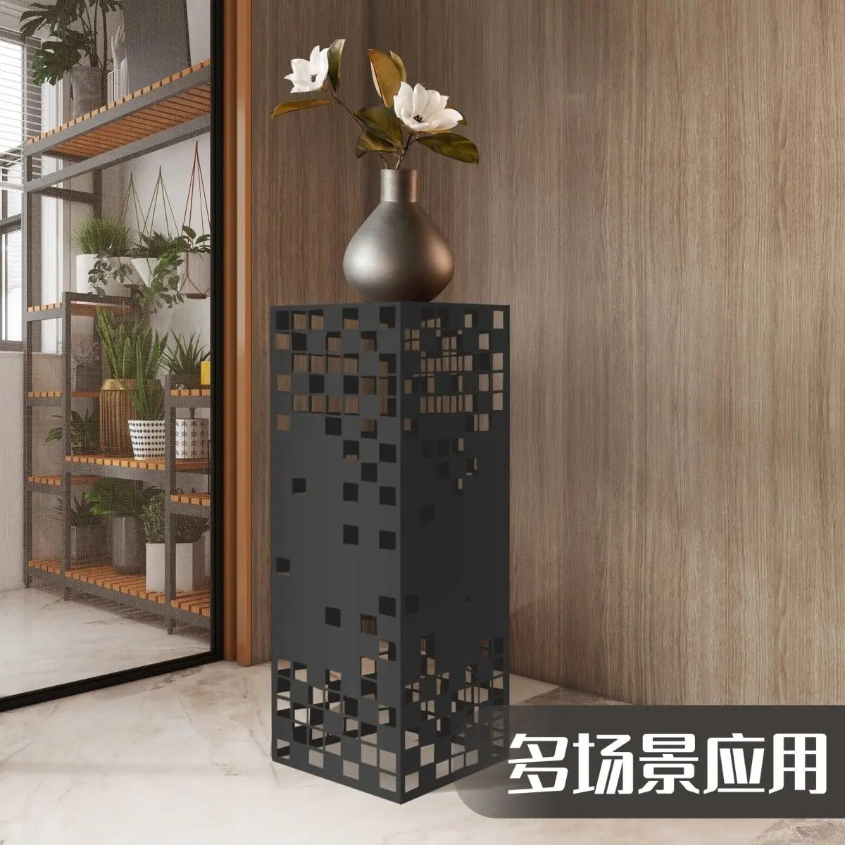 Afralia™ Nordic Antique Inn Iron Flower Stand Bonsai Display Stand Craft Decoration
