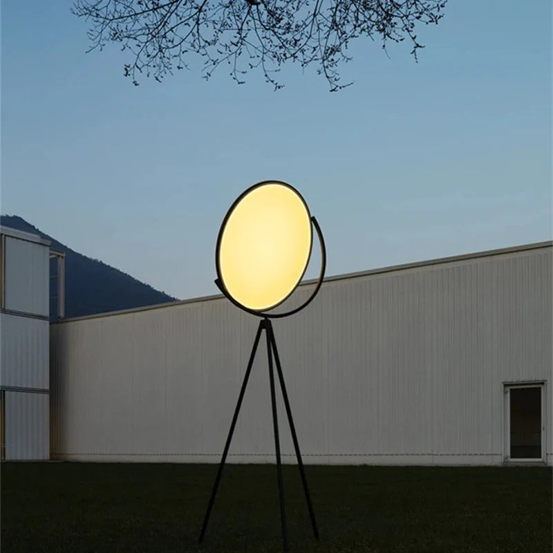 Afralia™ Tripod Moon Floor Lamp: Modern Art Design for Living Room, Study, Hotel - Eye Protection