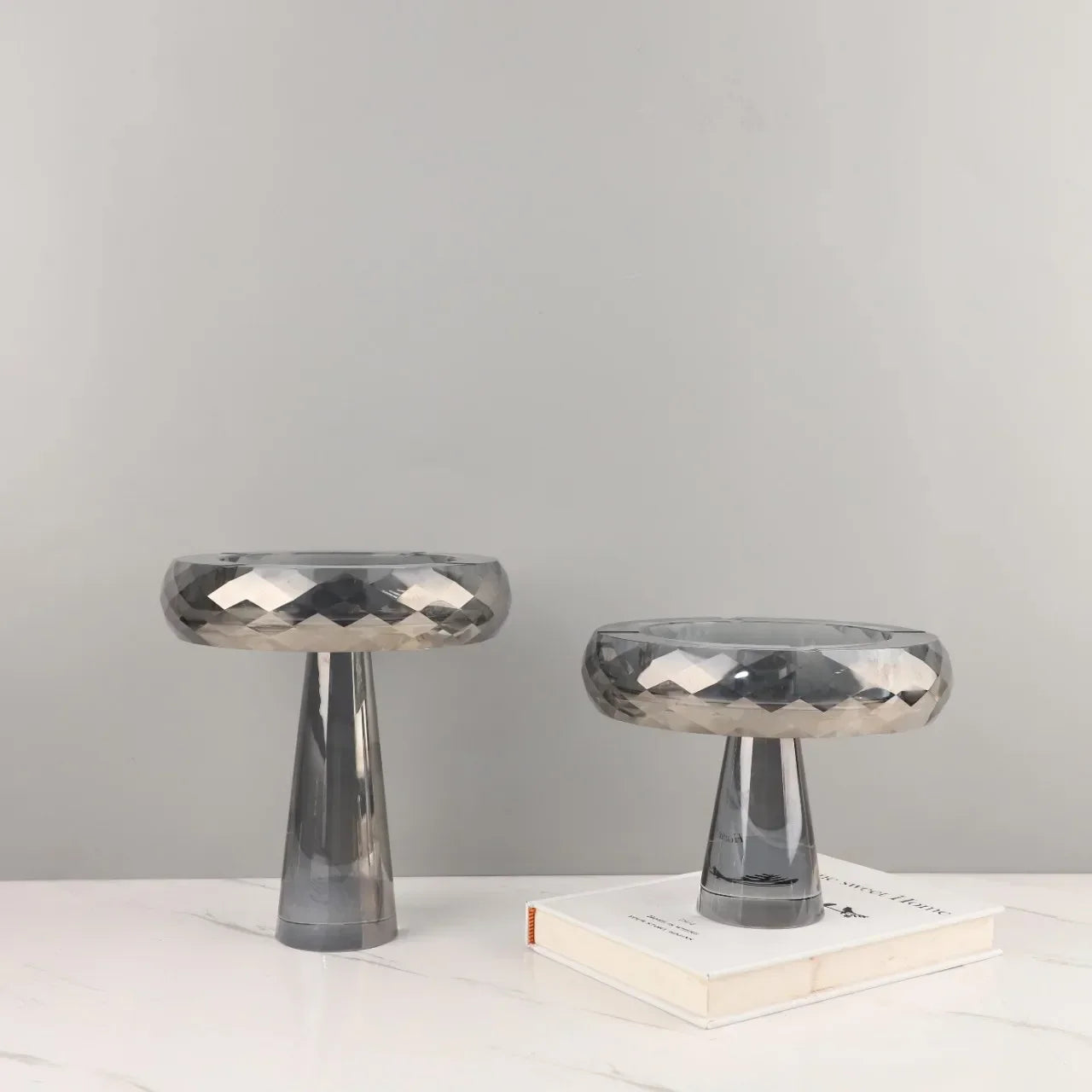 Afralia™ Geometric Glass Fruit Bowl Jewelry Storage Tray Home Decoration Tray