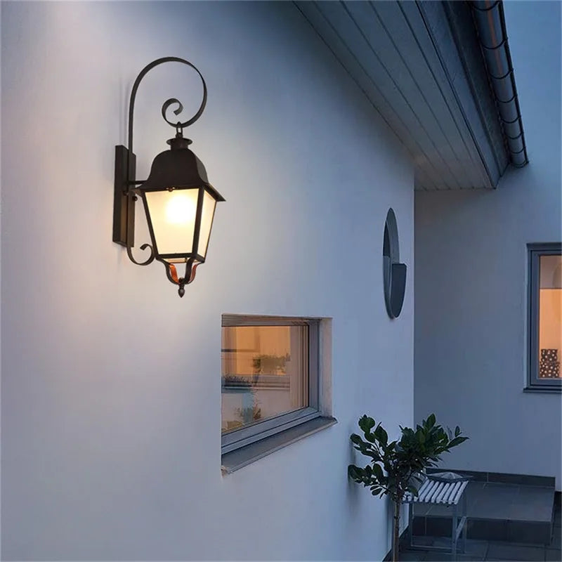 Afralia™ Classical LED Outdoor Wall Sconces Lamp Fixture Waterproof for Home Porch Villa