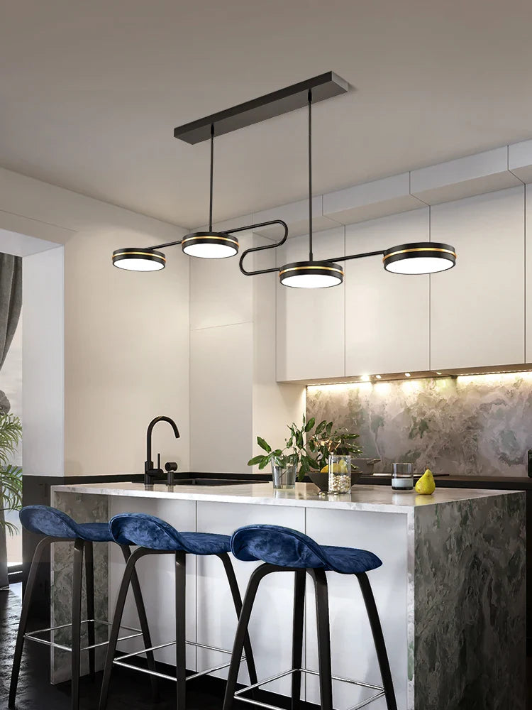 Afralia™ Modern LED Pendant Lights: Bedroom Living Dining Room Kitchen Bar Indoor Lighting with Remote Control