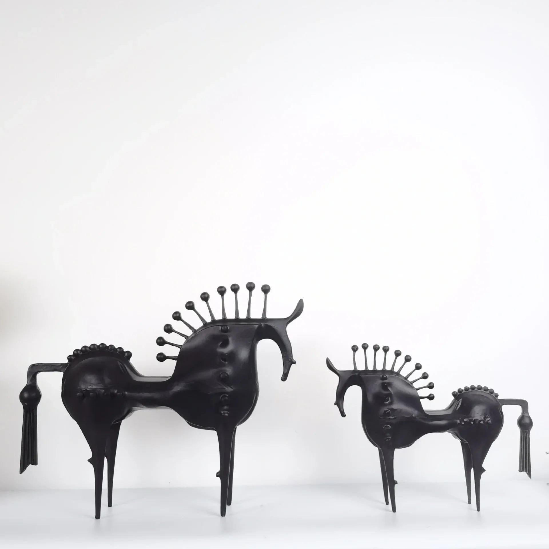 Afralia™ Metal Horse Sculpture Decorative Figurine Abstraction Home Decoration