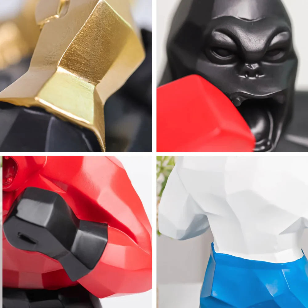 Afralia™ King Kong Sculpture: Creative Gorilla Desk Decor and Gift