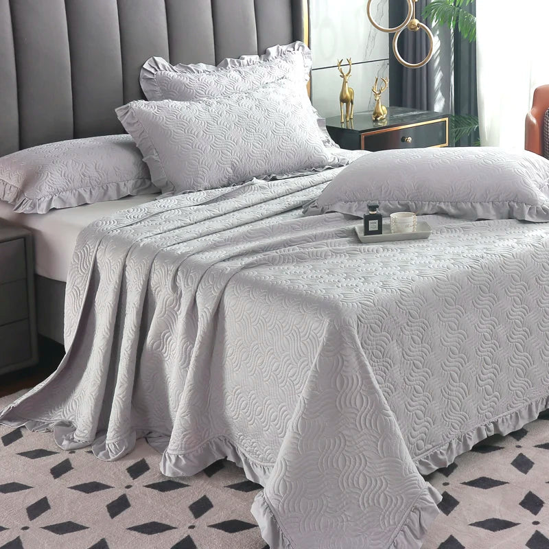 Afralia™ Silky Eucalyptus Fiber Quilted Bedspread for Cool Sleep
