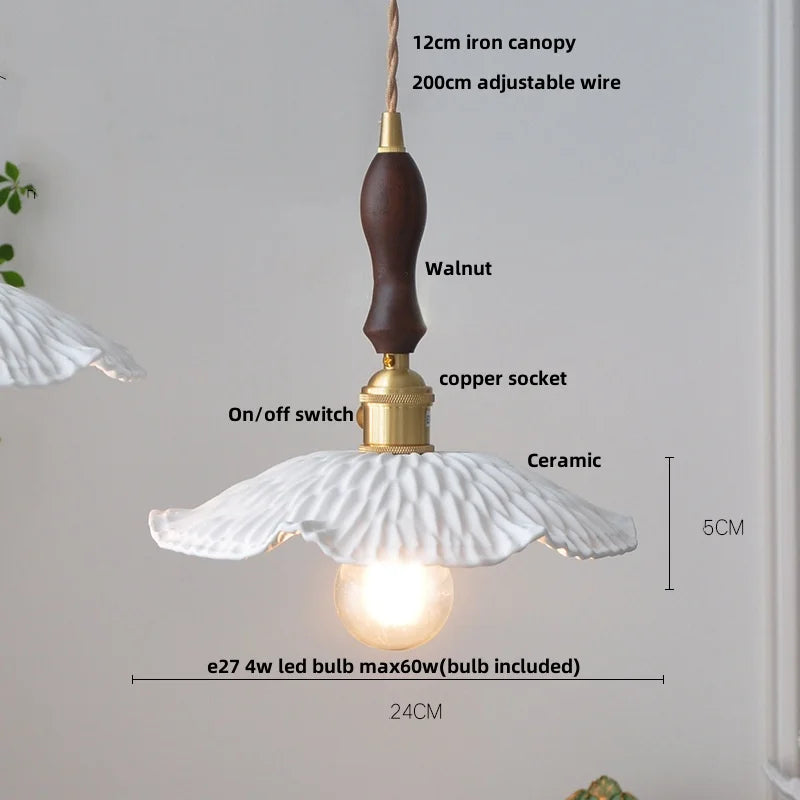 Afralia™ Ceramic Copper LED Pendant Light - Nordic Modern Hang Lamp for Living Room