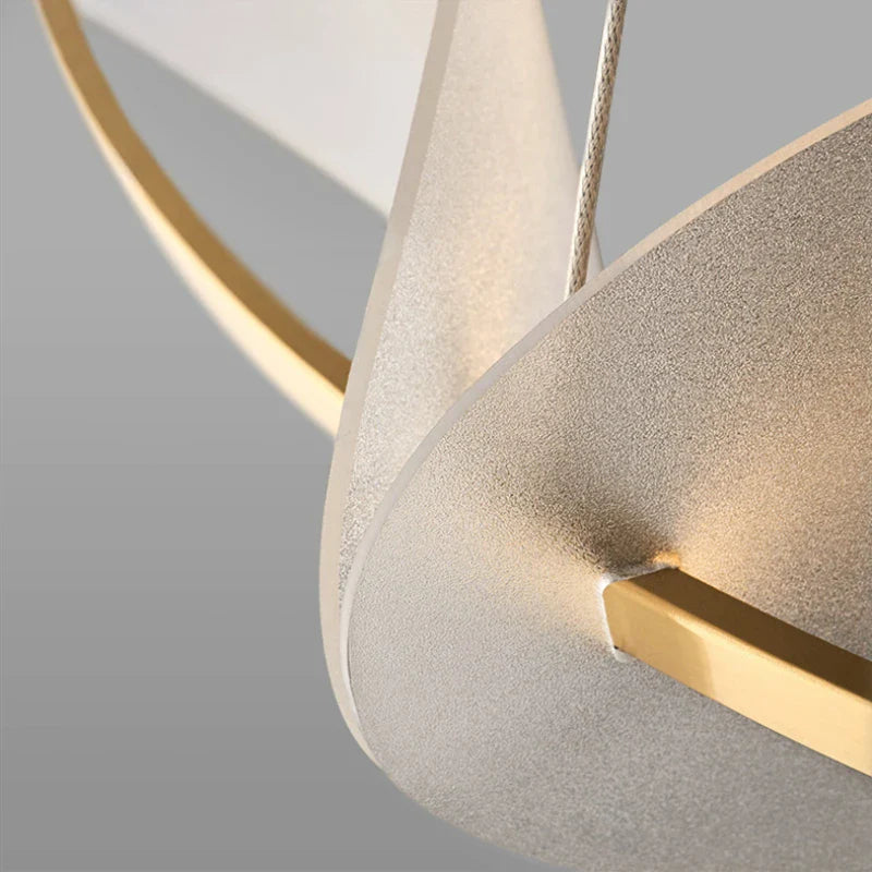 Afralia™ Luxury Iron Art LED Ceiling Chandelier with High Transmittance Acrylic Lampshade