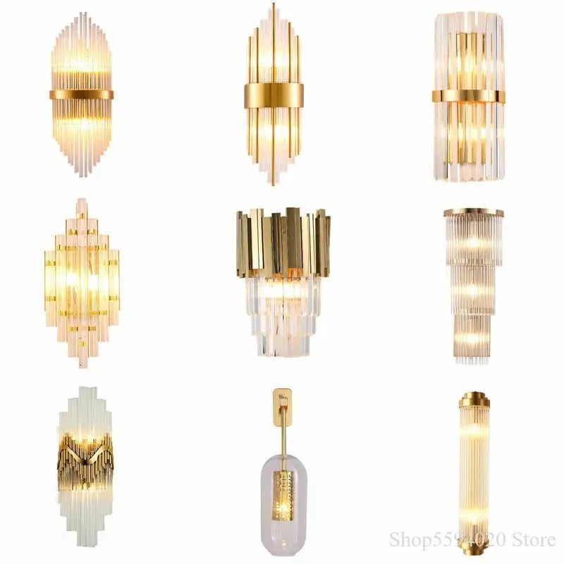 Afralia™ Nordic Crystal Wall Lamp for Luxurious Living Spaces