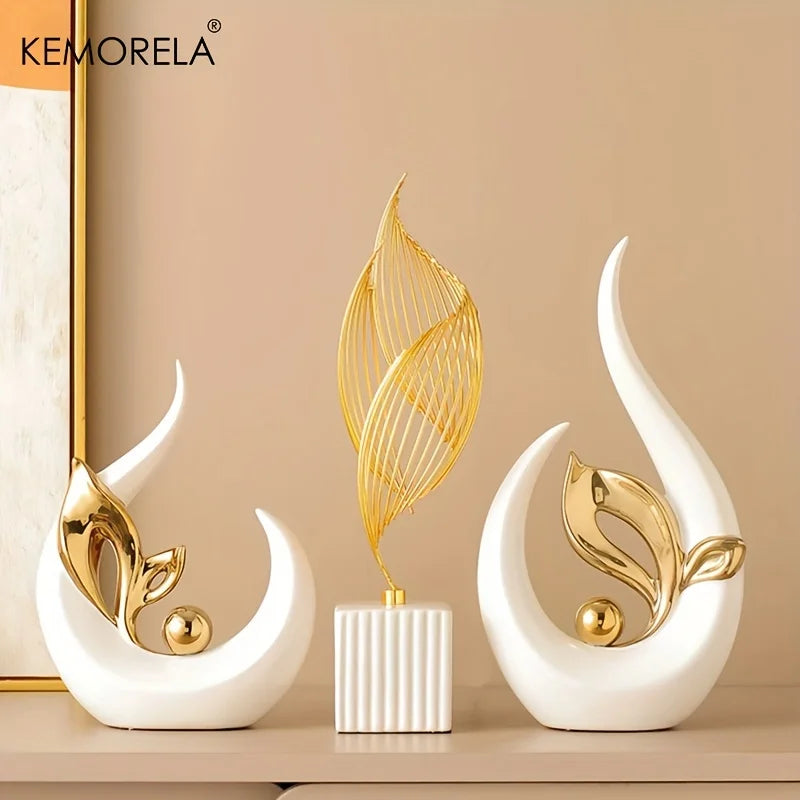 Afralia™ Ceramic Statue | Nordic Creative Light Luxury Living Room Decoration