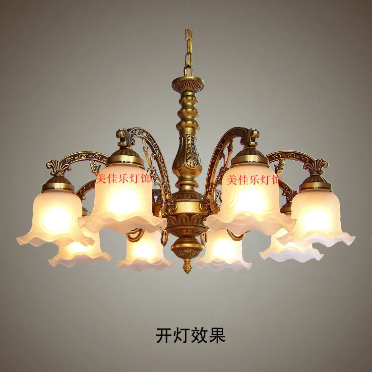 Afralia™ Glass Shade Ceiling Chandelier for Dining Room Kitchen Island Lights