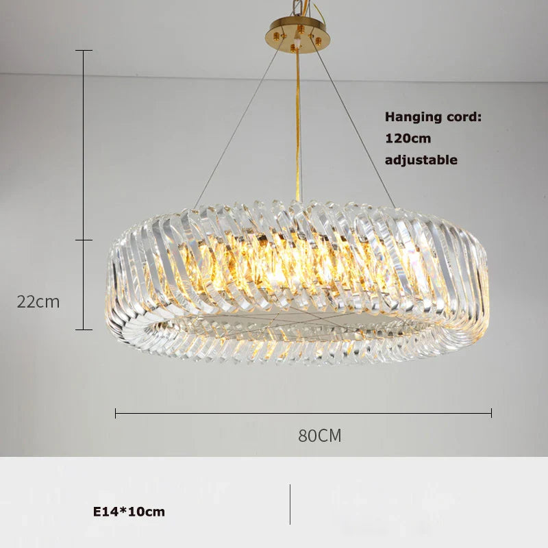 Afralia™ Gold LED Chandelier 2025 New Trend for Living Room