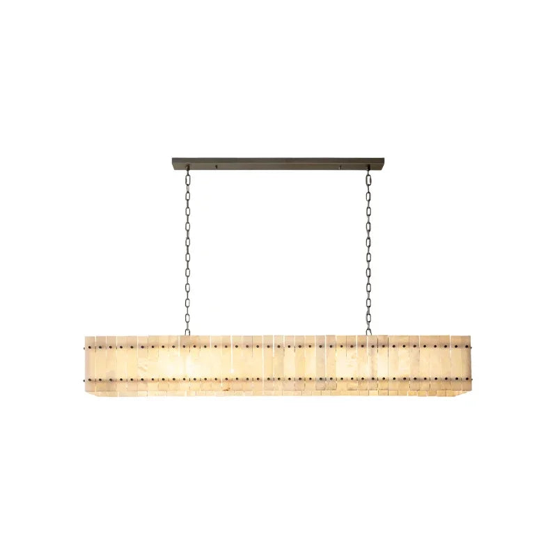 Afralia™ Marble LED Chandelier Ceiling Light Dimmable Fixture for Living Room