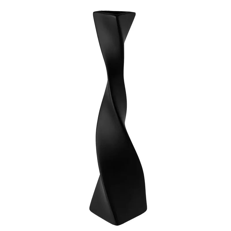 Afralia™ Torsion Ceramic Vase | Geometric Abstract Decor | Home Decoration Pieces