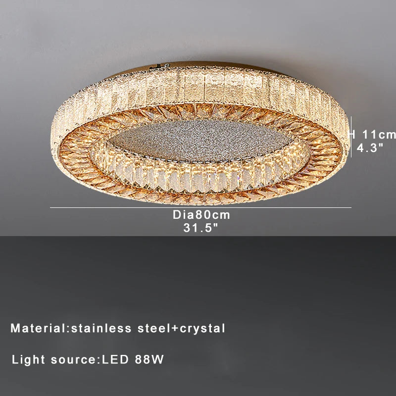 Afralia™ Crystal Ceiling Lamp: Luxury Postmodern Design for Living Room & Bedroom