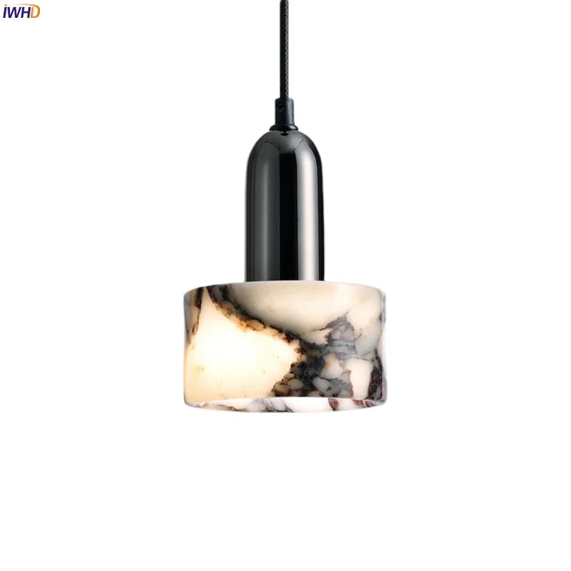 Afralia™ Marble LED Pendant Lights for Bedside Cafe Living Room Kitchen Loft