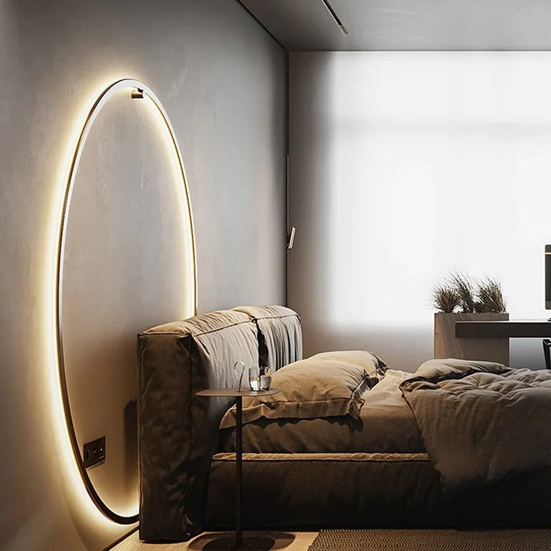 Afralia™ Modern LED Ring Wall Lamp | Nordic Design Indoor USB Sconce Lighting